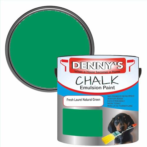 Premium Interior Wall & Furniture Chalk Paint – Fresh Laurel Natural Green – Rich Matt Finish, Durable & Washable, Low Odour, Ideal for Living Rooms, Bedrooms & Hallways (250ML Tin)