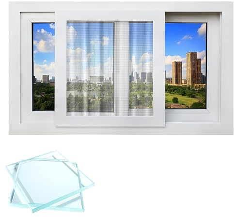 Ventana del Sótano de 40x40cm 40x60cm 60x80cm 80x50cm Repuesto Ventanas Domésticas de Vidrio Templado(HXW 80X40CM/31.4X15.7IN)