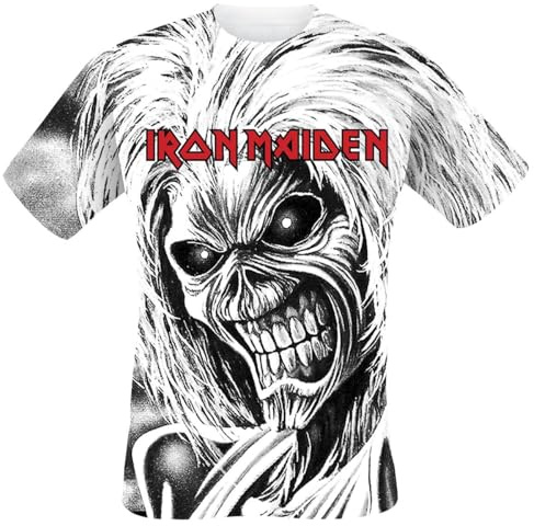 Iron Maiden Killers Allover Männer T-Shirt weiß Band-Merch, Bands