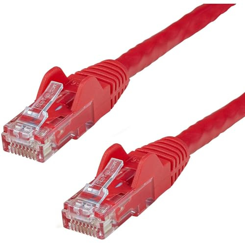 StarTech 150ft CAT6 Ethernet Cable - Red CAT 6 Gigabit Ethernet Wire -250Mhz 100W PoE RJ45 UTP Network Patch Cord Snagless with Strain Relief (N6PATCH150RD)