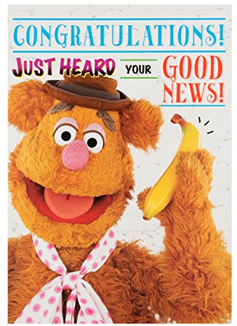 Hallmark The Muppets Congratulations Card Good News - Medium