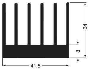 Fischer Elektronik 10019570 SK 189 100 SA Strangkühlkörper 2.8 K/W (L x B x H) 100 x 41.5 x 34 mm