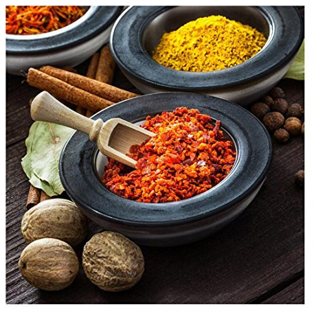 levandeo Tableau mural en verre 30 x 30 cm pour cuisine, herbes, épices, décoration murale