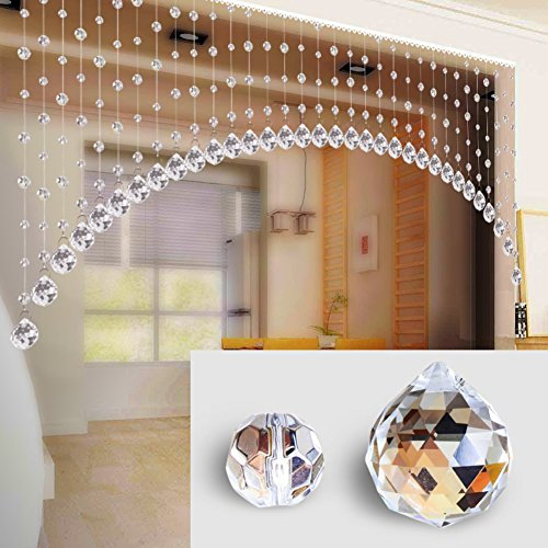 ZYCLSSRV Bogenform kristall perlen Vorhang,Glitzer String fassadenelement College-B