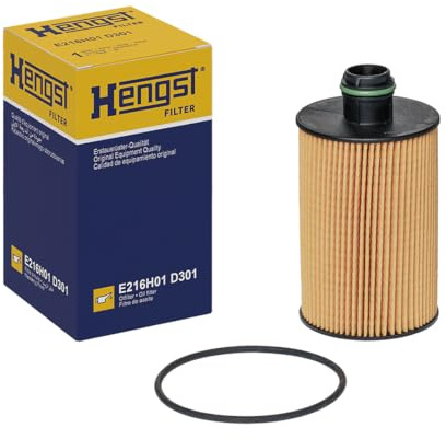 HENGST - Ölfilter E216H01 D301 - Öl-Filtereinsatz für KFZ | Hochwertiger Motorölfilter für KFZ mit Otto- oder Dieselmotor - Robuster Ölfilter mit hoher Schmutzaufnahmefähigkeit