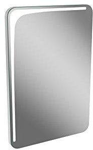 Lanzet LED Spiegel K8 / Wandspiegel mit indirekter LED Beleuchtung/Maße (B x H x T): ca. 55,5 x 80,5 x 4 cm/Spiegel fürs Bad oder WC/berührungslose Bedienung mit Sensor/abgerundete Ecken