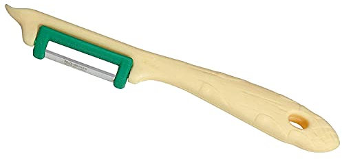 1 Solinger Sparschäler für Rechts- und Linkshänder Set Spargelschäler Obstschäler Kunststoff Spargelmesser extra scharf Pendelschäler Gemüseschäler