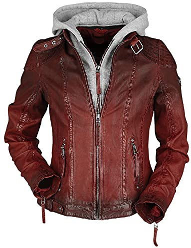 Mauritius Cascha LAMOV Frauen Lederjacke rot Basics
