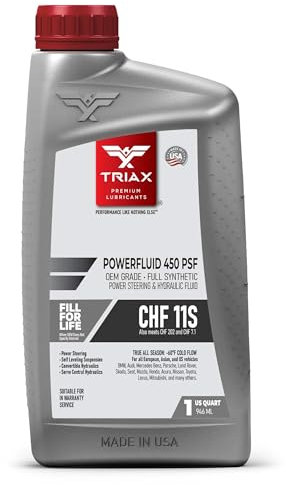 TRIAX Powerfluid 450 CHF - Fluido Completamente Sintetico (VERDE) per Servosterzi, Sospensioni Idropneumatiche, Chiusure Centralizzate, conforme alle specifiche CHF11S, CHF 202 e CHF 7.1. (1 quarto)