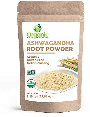 Organic Ashwagandha Root Powder - 1.10 lbs (17.64 oz) | Resealable Kraft Bag,Non-GMO, Indian Ginseng, Withania Somnifera -100% Raw from India, by SHOPOSR
