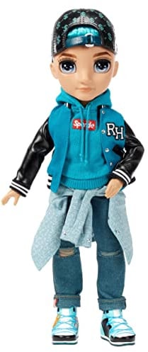 Rainbow High Bambolotto alla Moda River Kendall, BAMBOLOTTO in Verde Acqua, Con Vestiti, Accessori e Piedistallo per Bambole alla Moda Serie 2, Regalo Ottimo per Bambine di 6+ Anni