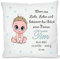 Personalisiertes Geburtskissen mit Namen und Geburtsdaten | Babykissen| Fotokissen | bedrucktes Kissen | Kissen | Motivkissen | Geschenke zur Geburt, Taufe | 40 x 40 cm (Jungen, mit Kissenfüllung)