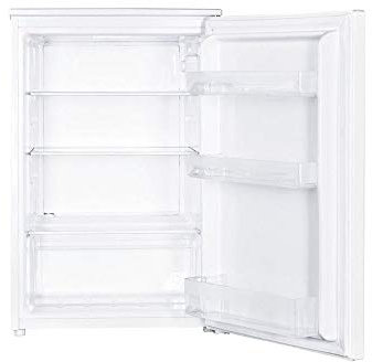 HADEN White Undercounter Larder Fridge - 130L Capacity, Two Adjustable Glass Shelves,Mechanical Temperature Control, and Manual Defrost - Compact Under Counter Fridge