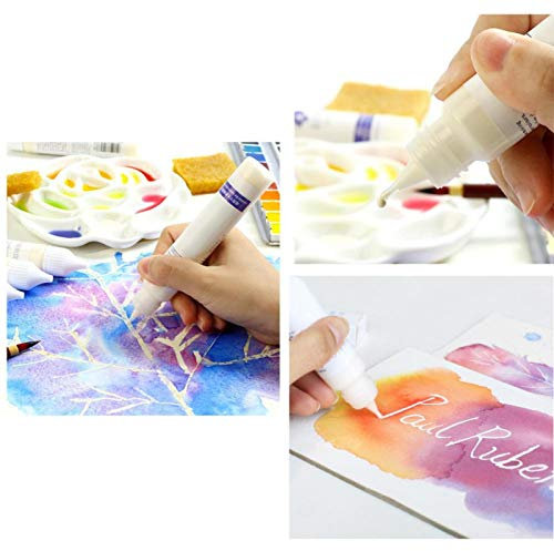 30ml White Watercolor Supplies Aquarell Medium, Maskierflüssigkeit Aquarell Masking Fluid Weißes flüssiges Farben Farbstoff für Anfänger (Weiß)