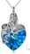 TOUPOP Sterling Silver Butterfly Pendant Memorial Necklace - Urn Necklace for Ashes with Blue Crystal - Cremation Urns Ashes Jewellery Gifts for Women, Dad, Mum