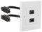 Ancable Dual Port HDMI Wall Plate Faceplate, HDMI Socket Plug Outlet Decorative Face Cover, Mount for Home Hotel Office Building