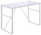 HOMCOM Scrivania da Camera per Computer, PC, Ufficio, Scrivania Moderna in Metallo Bianco e Vetro Temperato 120x60x74.5cm