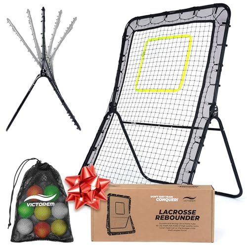 Victorem Lacrosse Rebounder für Hinterhof, 1,8 x 1,2 m, Lacrosse Bounce Back Netz, Lacrosse Bälle, Volleyball Rebounder, Pitch Back Baseball Rebounder passt für Tennis und Softball Training