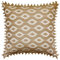 The HomeCentric Dekorativ Beige Kissen Überzüge, 50 x 50 cm Jute Kissen, Kissenhülle mit Jutespitze & Ikat, Geometrisch Kissen, Zeitgenössisch Kissen Überzüge - Tatami
