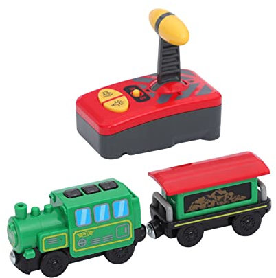 RC Elektrozug Spielzeug Elektrisches ferngesteuertes Zug Elektrische Lokomotive mit Fernsteuerung Lernspielzeug Fernbedienung Zug für Kompatibel mit hölzernem Bahngleisspielzeug Kinder Spielzeugauto