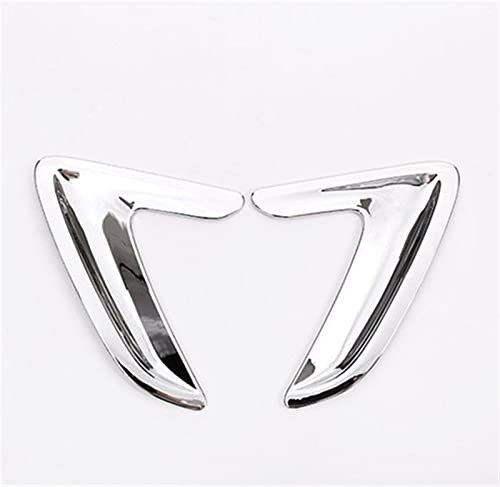 Luftstrom Entlüftungskappe Für 3er GT Für Gran Turismo F34 2018 2 Stücke ABS Auto Seite Kotflügel Air Vent Abdeckung Haube Einlass Lünette Trim Lufteinlass Seite Deko Aufkleber(Silber)