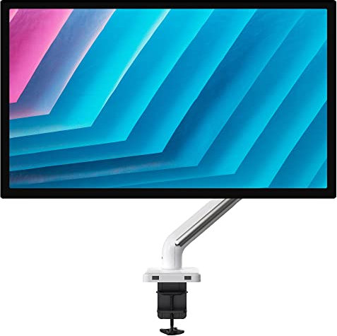 Desire2 Single Monitor Arm | 13-35-Inch Monitor Stand for Desk | Fully Adjustable Height, Swivel and Position | Reinforced Aluminium for 12kg Load | Home Office Accessory for Workstation or Gaming PC