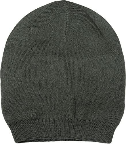 styleBREAKER Unisex Feinstrick Beanie Mütze Einfarbig mit Rippbündchen, Doppellagige Winter Strickmütze warm 04024195, Farbe:Oliv
