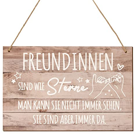 COLOFALLA 30x20cm Beste Freundin Geschenke Schild Holz für Freundinnen mit Sprüche Holzschild Wand Tür Deko Freundschaftsgeschenke Frauen Geschenkidee zum Geburtstag Weihnachten