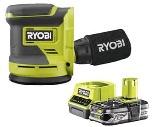 Pack RYOBI Ponceuse excentrique 18V One+ RROS18-0 - 1 Batterie 2.5Ah - 1 Chargeur rapide RC18120-125