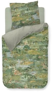 Pip Studio Toscana Bettwäsche-Garnitur Farbe Green Größe 135x200+80x80