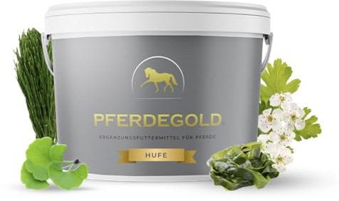 Pferdegold Hufe 1,5kg - Pferde Pellets mit Zink & Biotin - Diät-Ergänzungsfuttermittel für alle Pferderassen - 100% Natürlich - Made in Germany