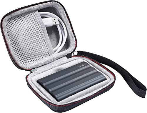 AONKE Hard Travel Case Bag Replacement for Samsung T7 Shield 1TB 2TB Portable SSD External Solid State Drive (Black)