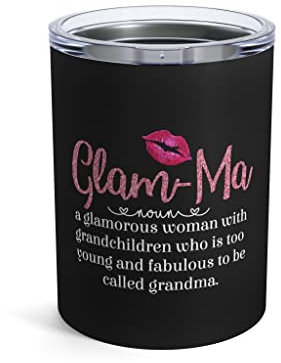 Teegarb Letter Blanket Glam-Ma Glamorous Grandma Glamma Mom Life Nana T Shirt Festa della Mamma Tshirt Regalo Per Mamma Tumbler 10oz 10oz