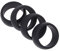 4 Stück Silikonringe Silikon-Herrenringe Damen-Silikon-Eheringe Schwarze Ringe Fitnessstudio-Zubehör Fitness-Übungsringe Herren-Silikon-Eheringe Fingerringe
