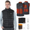 Rex Rabbit Beheizbare Weste, Beheizte Weste Herren mit 10000mAh Akku, Heizweste mit 6 Heizzonen, 3 einstellbare Wärmestufe, Beheizte Jacke mit Powerbank für Outdoor Wandern Motorrad Camping