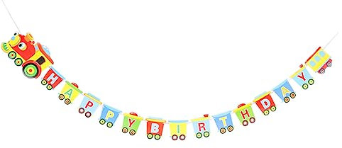 SAFIGLE Geburtstagsparty Sulies Zug Girlande Banner Jungen Und Mädchen Geburtstag Party Bunting Geburtstag