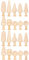 NUOBESTY Jouets - Lot de 20 arbres en bois inachevés - Arbre de Noël vide - Bricolage - Peinture graffiti - Petit arbre en bois - Décoration de table - Décoration de gâteau de rentrée des classes