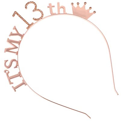 Beavorty 1stk Geburtstag Stirnband Geburtstagsfoto Requisiten Geburtstag Tiara 13 Geburtstagsschmuck Stirnband Zum 13. Geburtstag 13. Haarschmuck Geschenk Frau Anzahl Legierung
