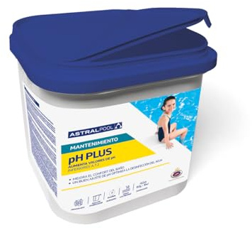 pH Plus: Compuesto Granulado - Aumenta los Valores de pH Inferiores a 7,2 - para Todo Tipo de Piscinas - Mejora el Confort del Baño - 5 kg - Astralpool