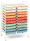 TANGZON 20 Drawers Mobile Storage Trolley, Multipurpose Rolling Cart with Lockable Wheels, Utility Trolley Unit for Home Office Organisation Stationery Beauty Salon (Colorful)