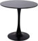 JHAISMAO Zeitgenössische Kreis Esstisch Rund Für 2-4 Personen Mit Sockel In Tulpe Gestaltung Small Space Home Beistelltisch Freizeit Couchtisch(Size:70x70x75cm,Color:Schwarz)