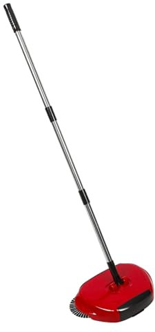 Cabilock Balai Balai Poussoir Manuel Pelle à Poussière Balai Rotatif à 360° pour Sols Durs Aucune Électricité Nécessaire