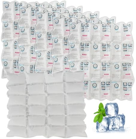 World-Bio Ice Packs for Cool Box, Shipping Food, Travel, Packing, Picnic Cooler Bags, Lunch Boxes - 24 Cell, 6 Pcs