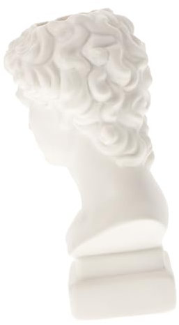 Yardenfun David Vase Ästhetische Raumdekoration Blumentopf Kreative Blumenvase Kleine Blumenvasen Pflanzenbehälter Keramikvase Weiße Vase Vasen Für Tafelaufsätze Kreative Vase