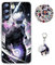 Staremeplz Hülle für Xiaomi Redmi Note 9 Satoru Gojo/Itadori Yuji Anime Spiel Handyhülle [Mit Schlüsselbund und 50pcs Aufkleber] Cartoons Transparent Silikon Case Hülle für Xiaomi Redmi Note 9