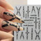 Lilbitty 2PCS 5D Embossed Gothic Punk Nagelsticker, Nagel Sticker Selbstklebend Kreuz und X-Form Halloween Nagelaufkleber, Nageldesign Zubehör für Damen Nail Art