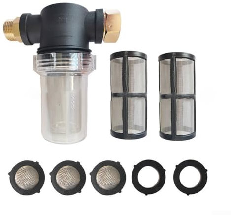 Garden Hose Filter 40 Mesh Screen Pipeline Filter for Pressure Washer Inlet Water Inline Filter for Sediment
