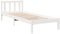 vidaXL Massivholzbett, Holzbett Extra Lang ohne Matratze, Bettgestell mit Lattenrost Kopfteil, Bett Einzelbett für Schlafzimmer, Weiß 80x210cm Kiefernholz