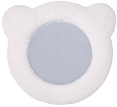 CHILDHOME, Specchio murale Orsetto, Specchio per camera da letto bambino/bambina, 32x32x3cm, robusto, facile da appendere, Orsetto ecrù