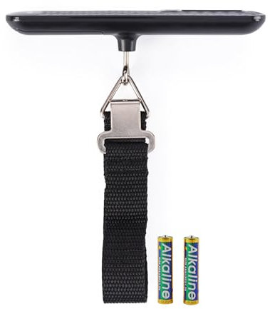 Salter Digital Luggage Scale – Portable Weight Scale for Travel, Compact Suitcase Weigher, 50kg Capacity, Easy Grip Handle, Tare Function, Lightweight, Save On Excess Baggage Charges